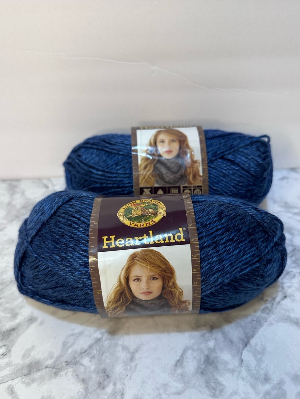 Lion Brand Heartland Yarn Olympic Blue Lot#2 Skeins Worsted Weight